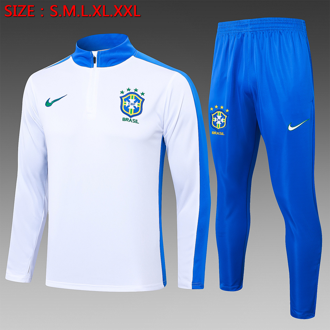 Fato de Treino Seleção do Brasil Manga Longa 2026/27 — Branco 1