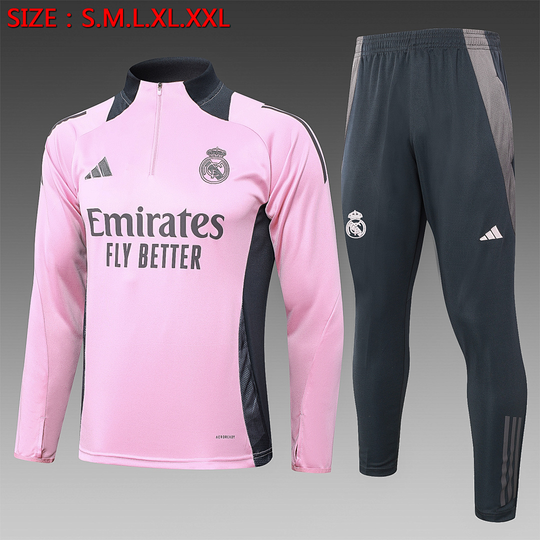 Fato de Treino Real Madrid Manga Longa 2026/27 — Rosa 1
