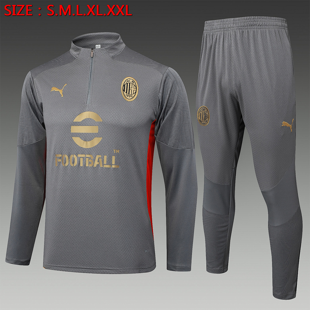 Fato de Treino AC Milan Manga Longa 2026/27 — Cinza 1