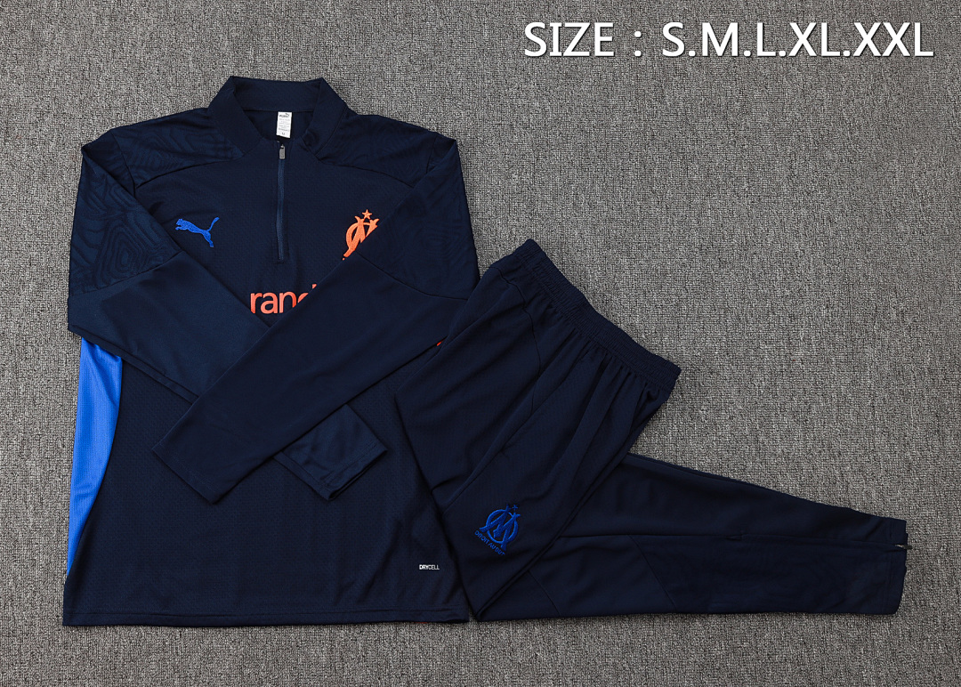 Fato de Treino Marseille Manga Longa 2026/27 — Azul Royal 9