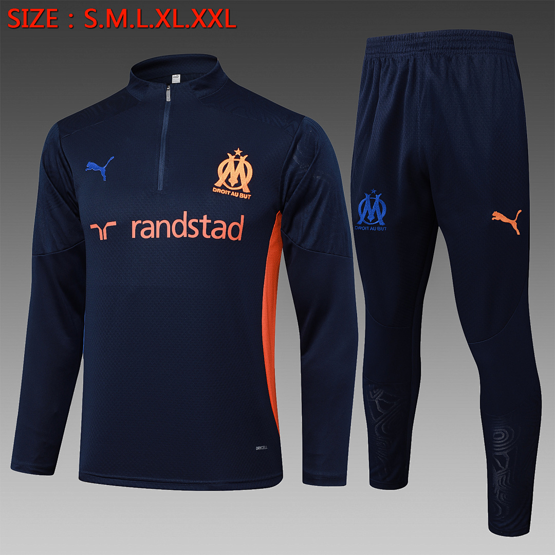 Fato de Treino Marseille Manga Longa 2026/27 — Azul Royal 1