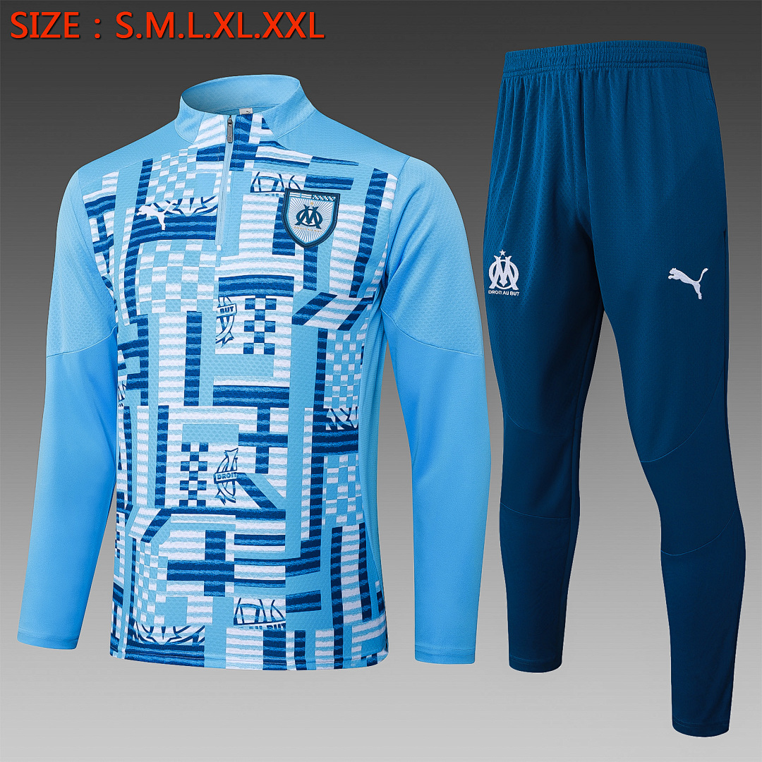 Fato de Treino Marseille Manga Longa 2026/27 — Azul Claro 1