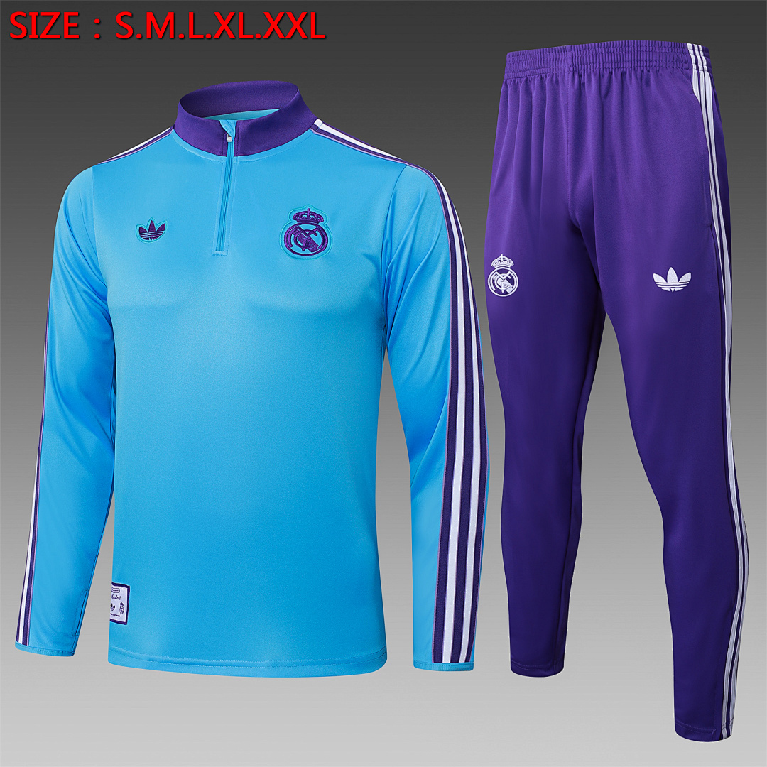 Fato de Treino Real Madrid Manga Longa 2026/27 — Azul Claro 1