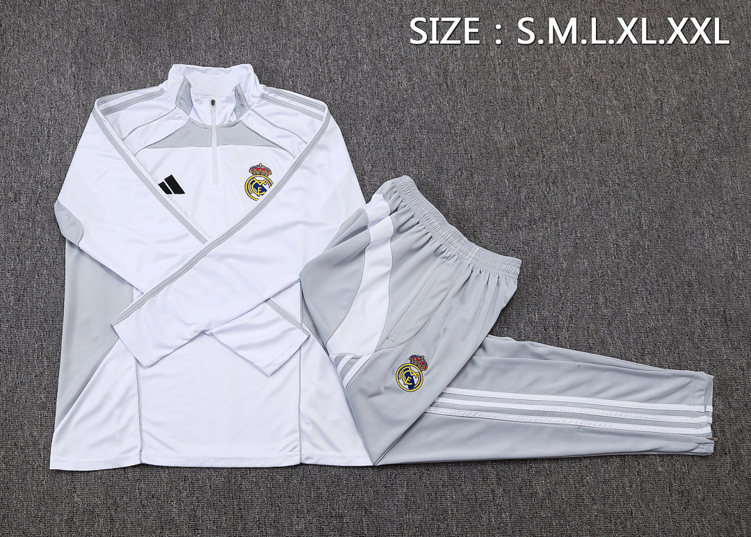 Fato de Treino Real Madrid Manga Longa 2026/27 — Cinza 2