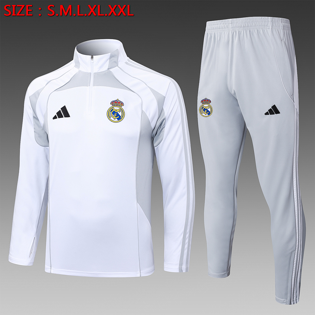 Fato de Treino Real Madrid Manga Longa 2026/27 — Cinza 1