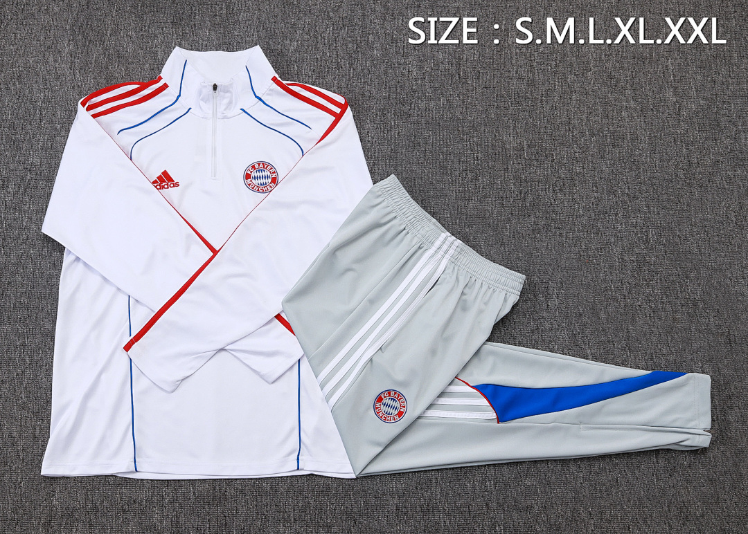 Fato de Treino Bayern Munich Manga Longa 2026/27 — Branco 2