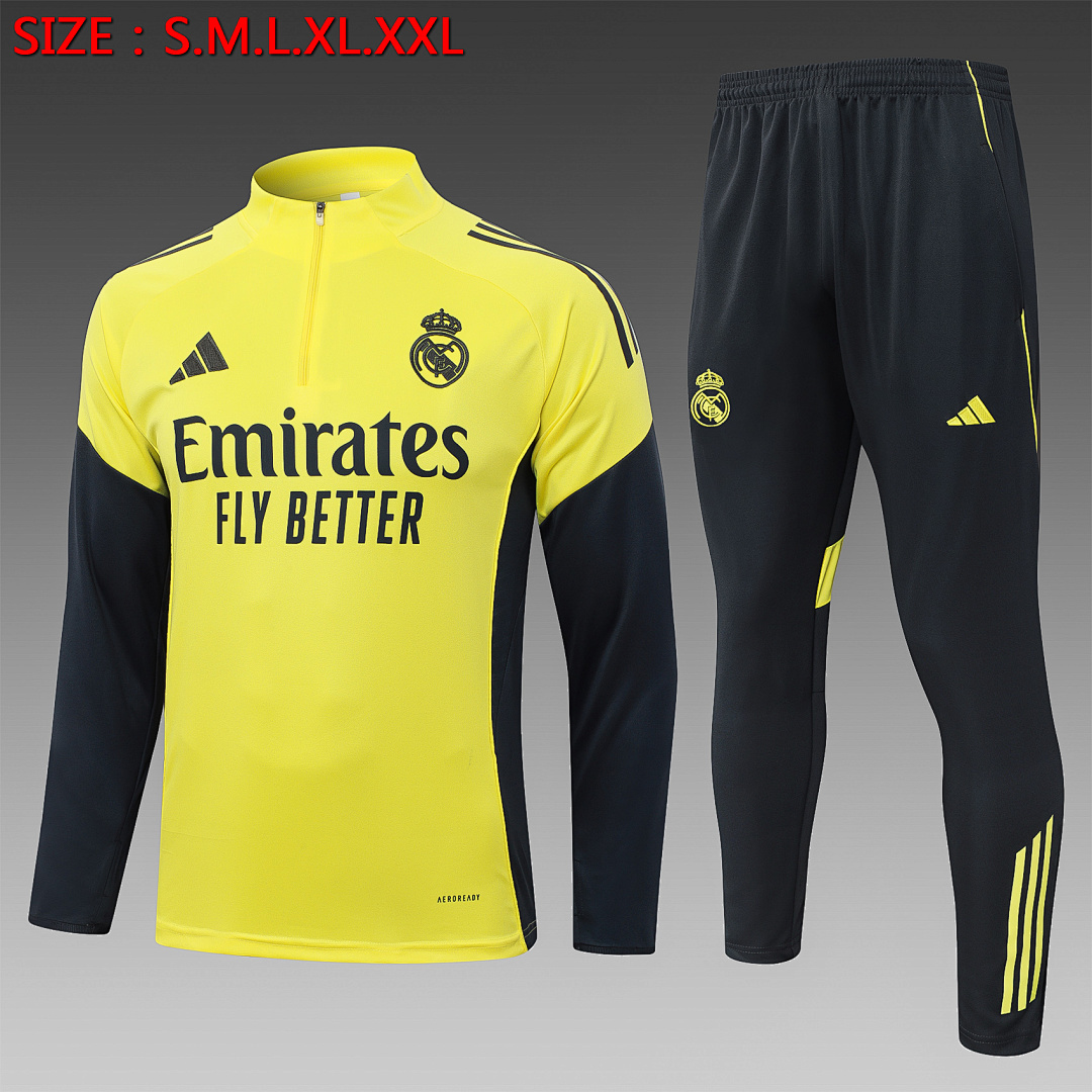 Fato de Treino Real Madrid Manga Longa 2026/27 — Amarelo 1