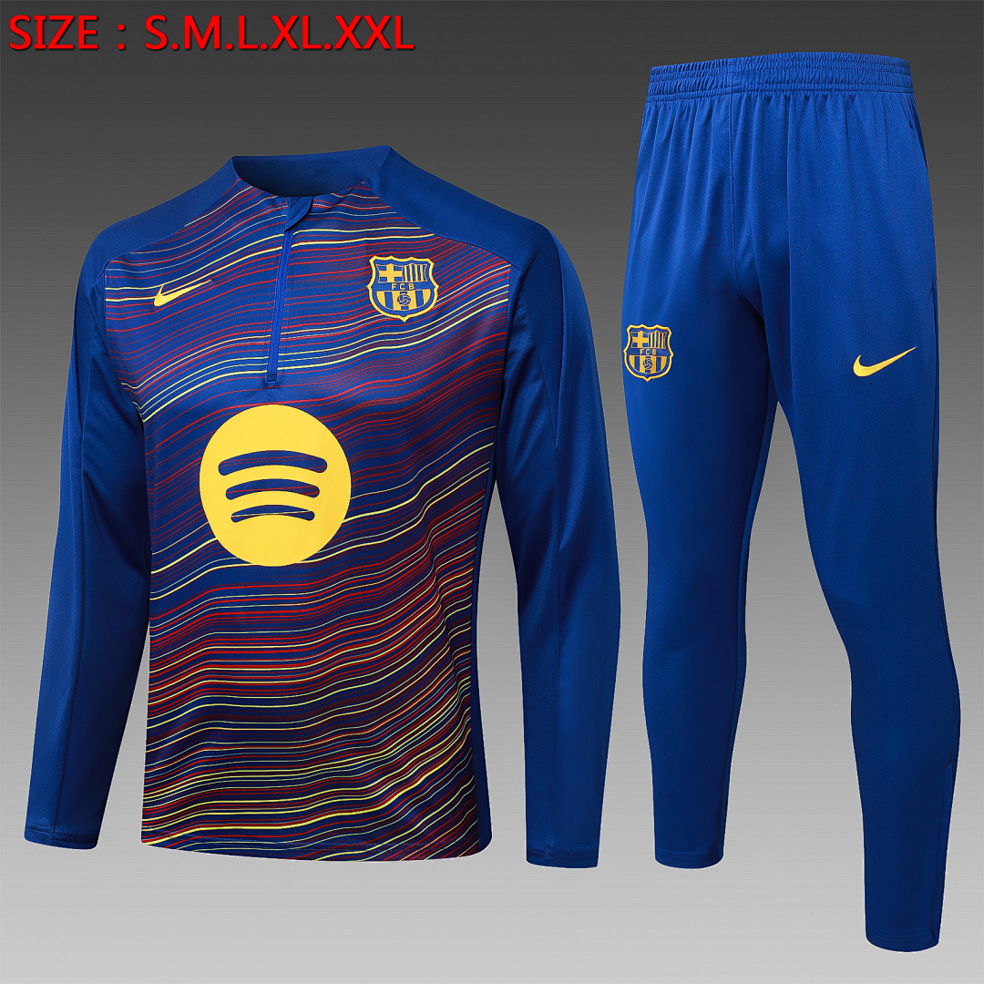 Fato de Treino Barcelona Manga Longa 2026/27 — Azul Colorido 1