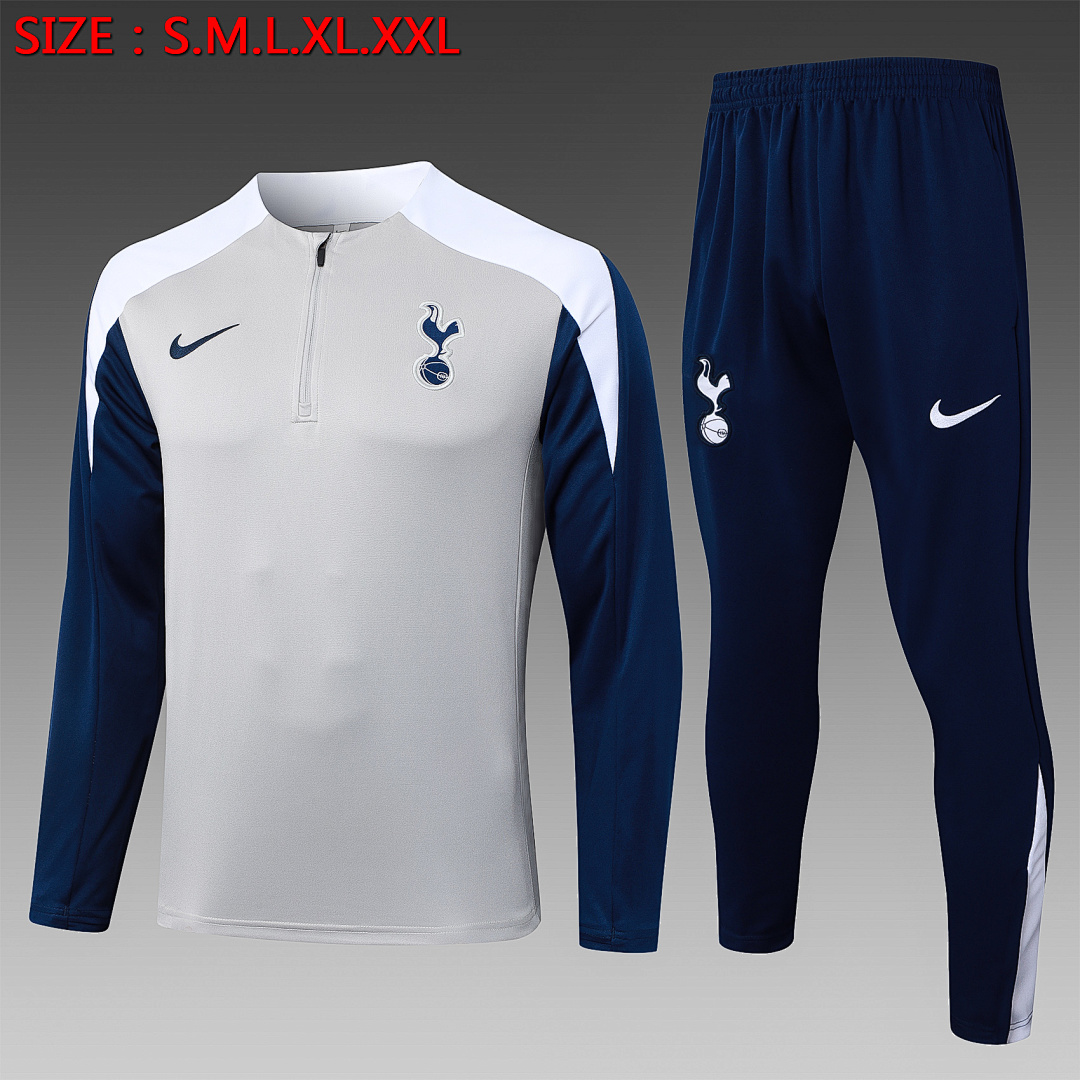 Fato de Treino Tottenham Manga Longa 2026/27 — Cinza Claro 1