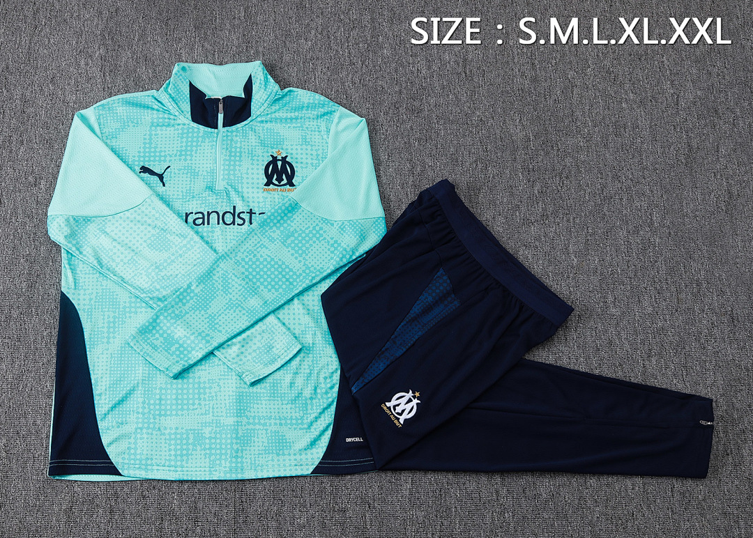Fato de Treino Marseille Manga Longa 2026/27 — Verde Claro 2