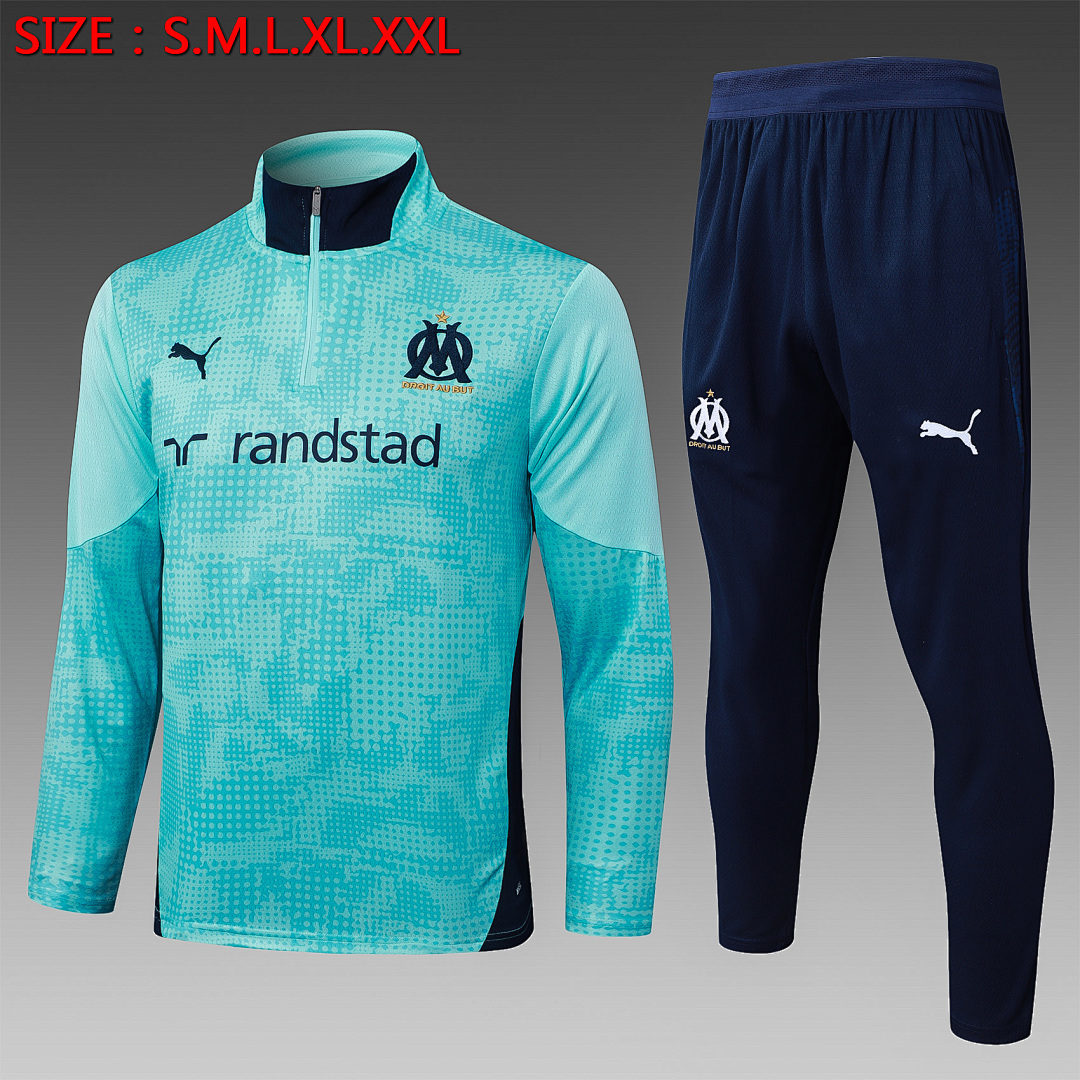 Fato de Treino Marseille Manga Longa 2026/27 — Verde Claro 1