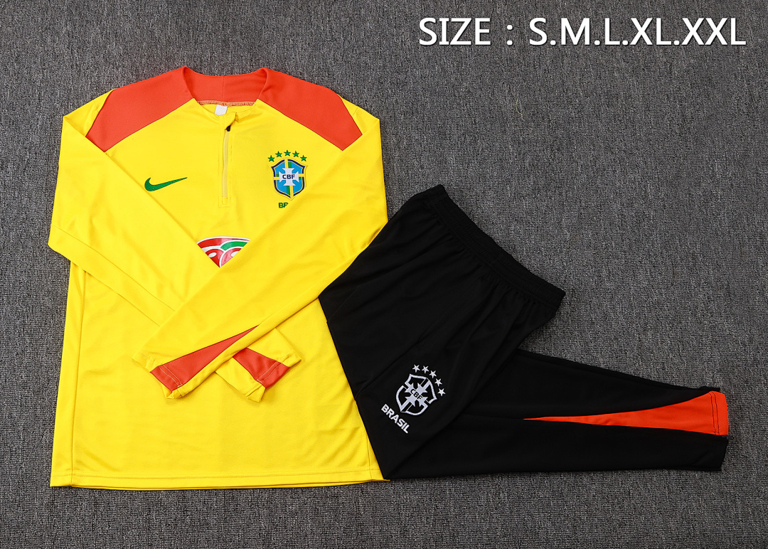 Fato de Treino Seleção do Brasil Manga Longa 2026/27 — Amarelo 2
