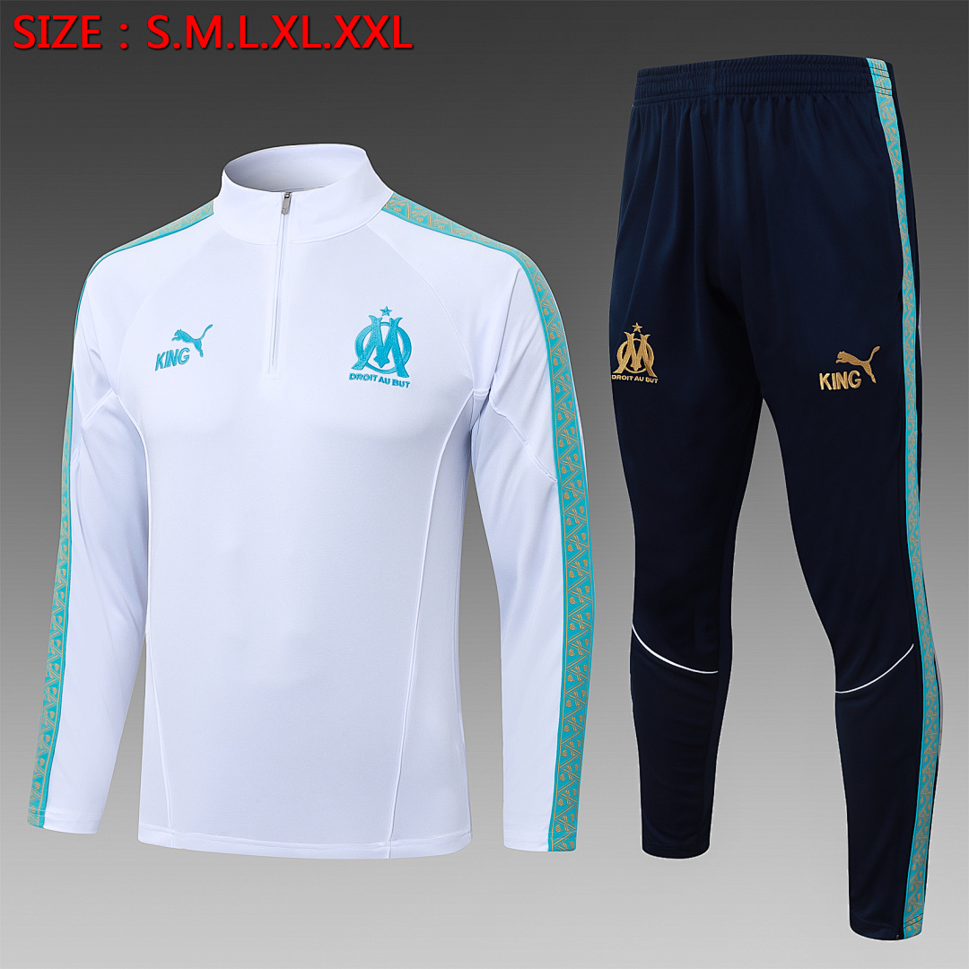Fato de Treino Marseille Manga Longa 2026/27 — Branco 1