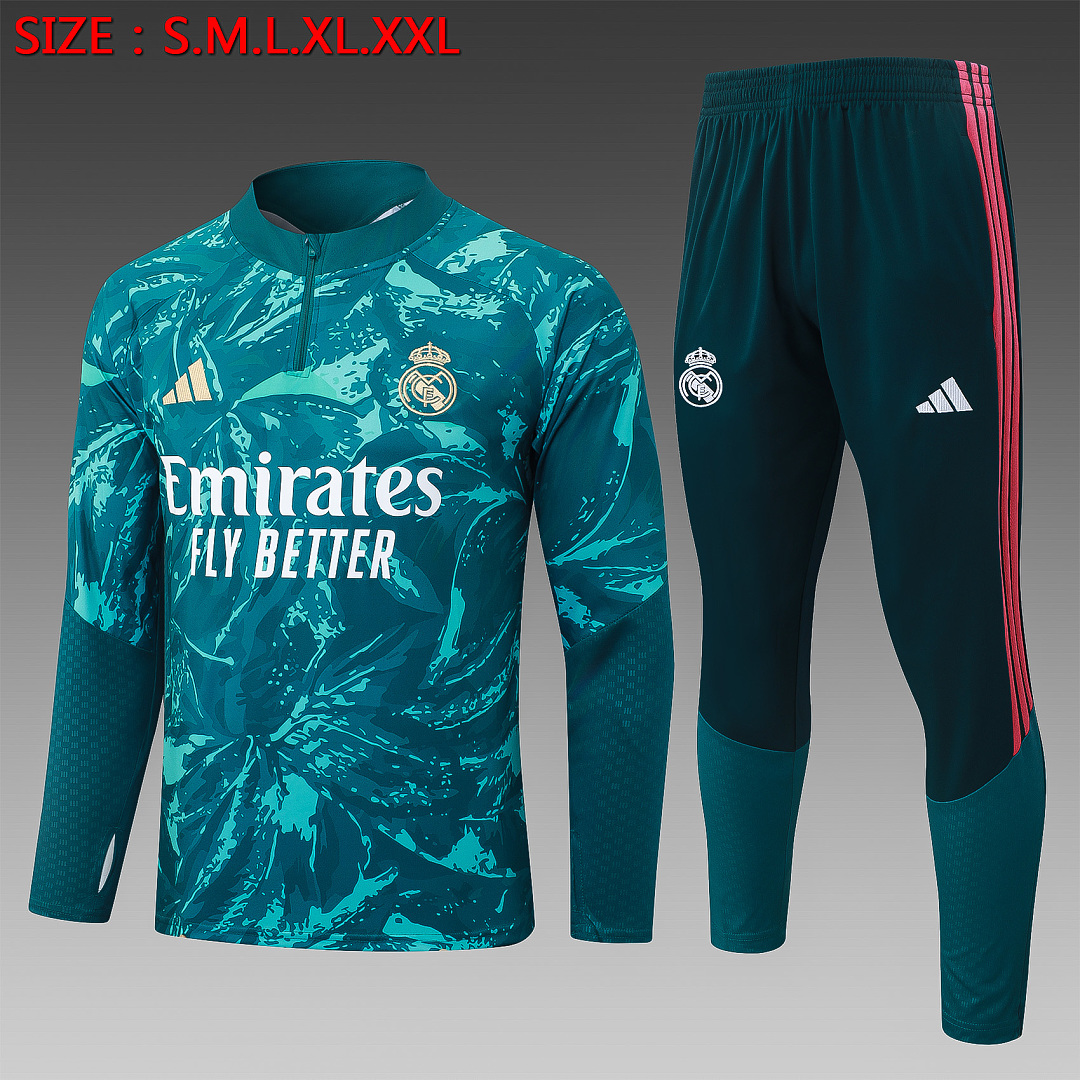Fato de Treino Real Madrid Manga Longa 2026/27 — Verde Escuro 1