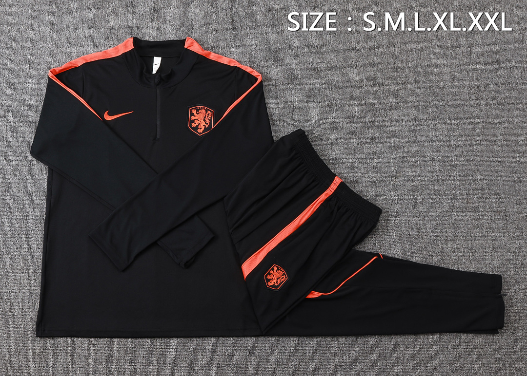 Fato de Treino Seleção da Holanda Manga Longa 2026/27 — Preto 2