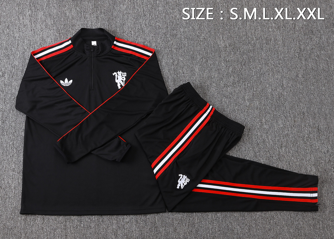 Fato de Treino Manchester United Manga Longa 2026/27 — Preto 2