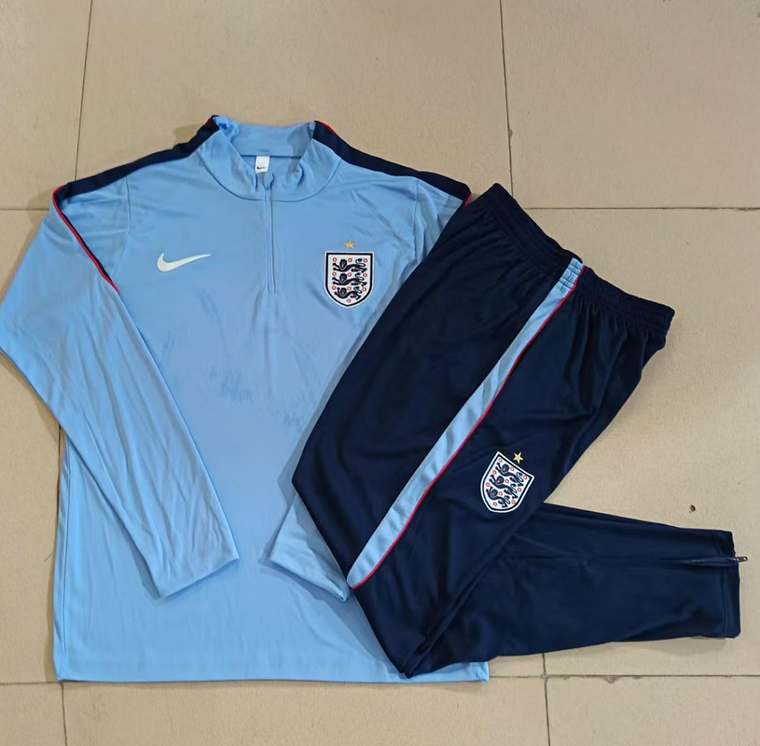Fato de Treino Seleção da Inglaterra Manga Longa 2026/27 — Azul Claro 2