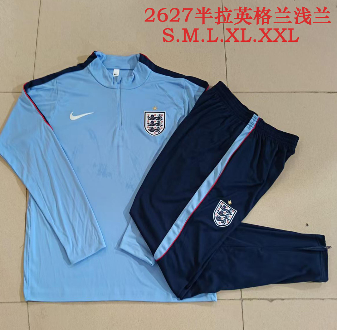Fato de Treino Seleção da Inglaterra Manga Longa 2026/27 — Azul Claro 1