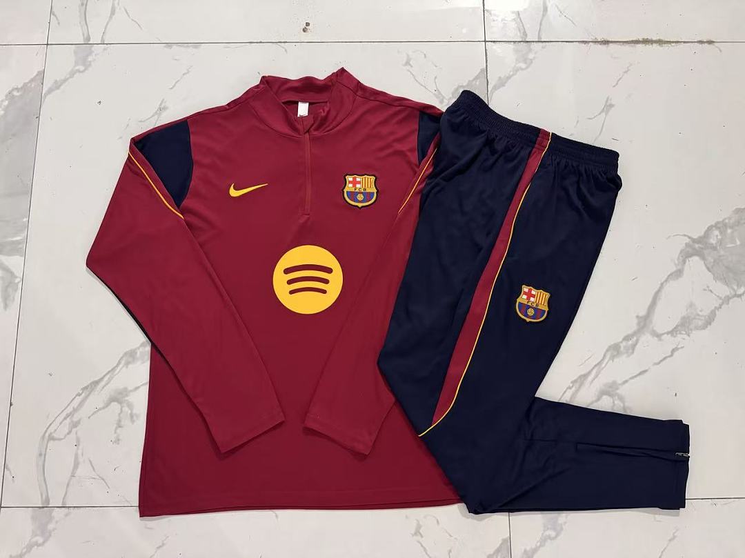 Fato de Treino Barcelona Manga Longa 2026/27 — Bordô 2