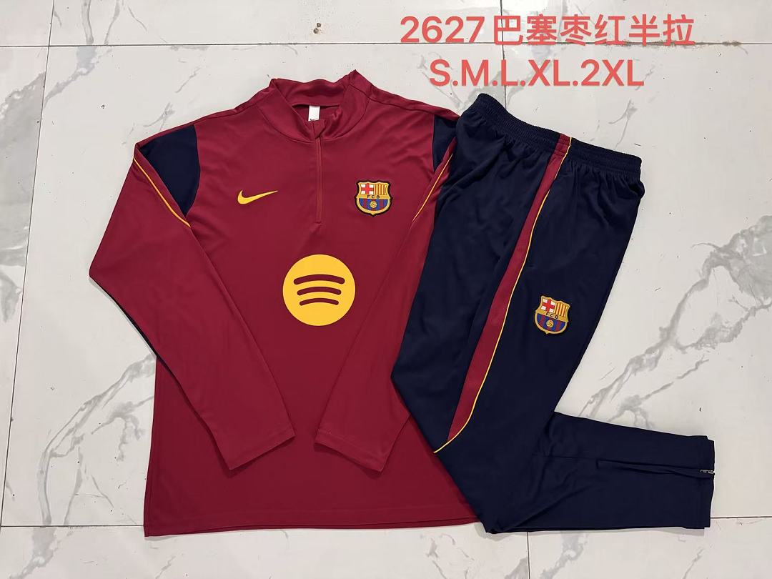 Fato de Treino Barcelona Manga Longa 2026/27 — Bordô 1